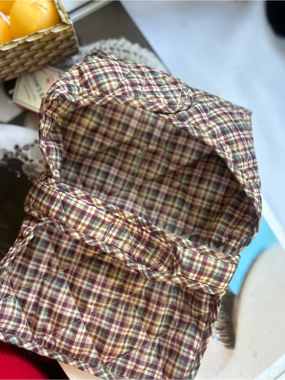 St. John's Bark Plaid dog quilted sweater- Multi s - Picture 2 of 6
